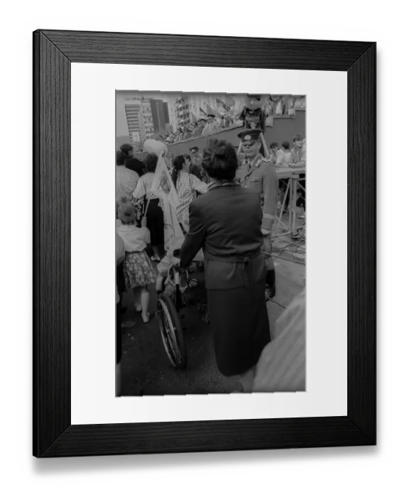 Framed Print : GDR, Berlin, 01. 05. 1987, 1. May rally 1987 on Karl-Marx-Allee