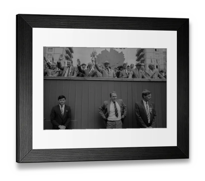 Framed Print : GDR, Berlin, 01. 05. 1987, 1. May rally 1987 on Karl-Marx-Allee