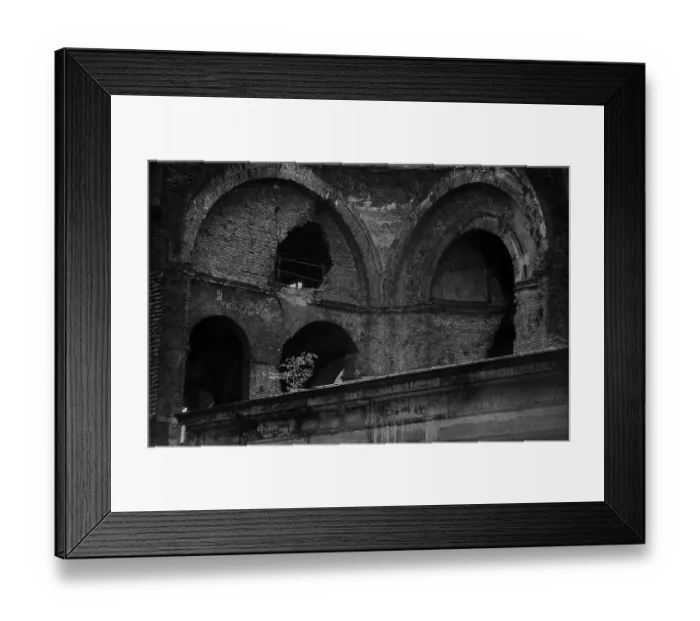 Framed Print : GDR, Berlin, 27. 04. 1987, the ruins of the Neues Museum on Museum Island
