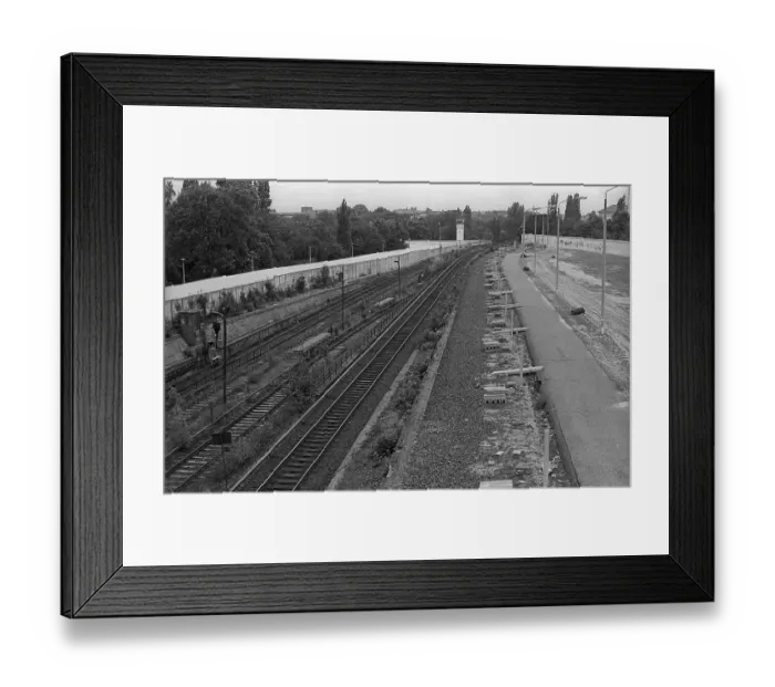 Framed Print : GDR, Berlin, 07. 06. 1990, border guards at Nordbahnhof Framed Print : GDR, Berlin, 07. 06. 1990, border guards at Nordbahnhof