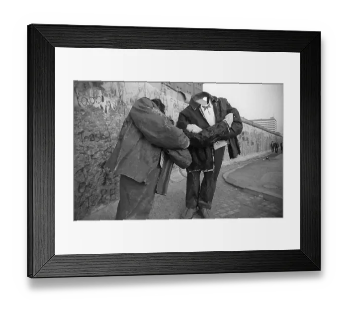 Framed Print : GDR, Berlin, 22. 02. 1990. Wall at Potsdamer Platz