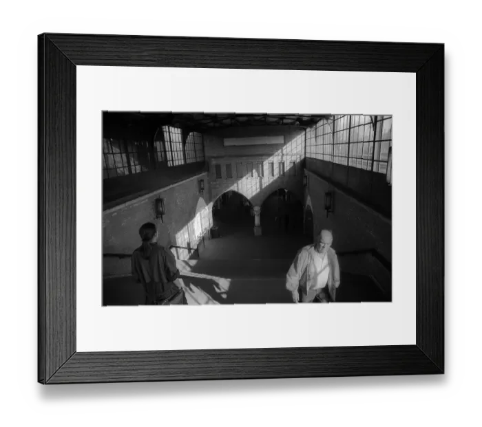 Framed Print : GDR, Berlin, 17. 03. 1990, Friedrichshagen S-Bahn station