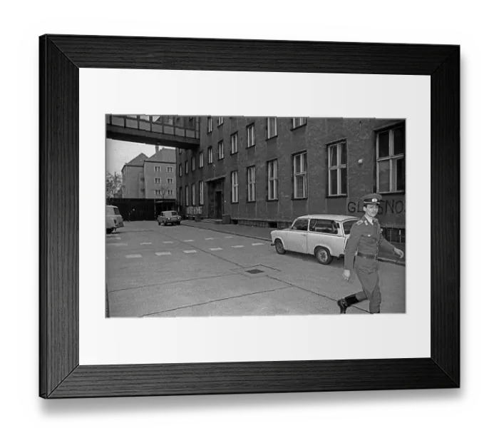 Framed Print : GDR, Berlin, 19 February 1990, headquarters of the GDR's State Security in Normannenstrasse