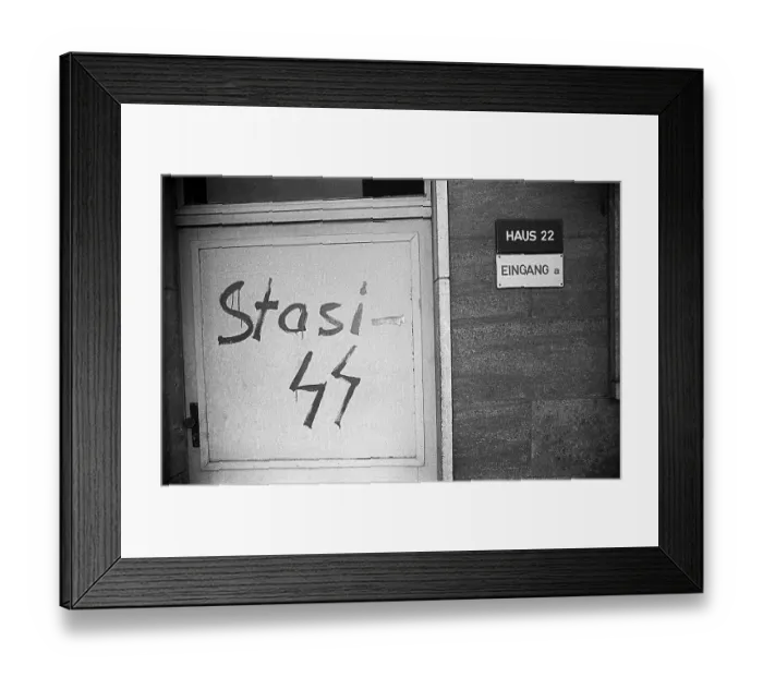 Framed Print : GDR, Berlin, 19 February 1990, headquarters of the GDR's State Security in Normannenstrasse