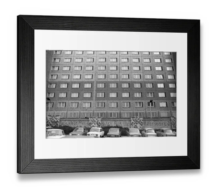 Framed Print : GDR, Berlin, 19 February 1990, headquarters of the GDR's State Security in Normannenstrasse