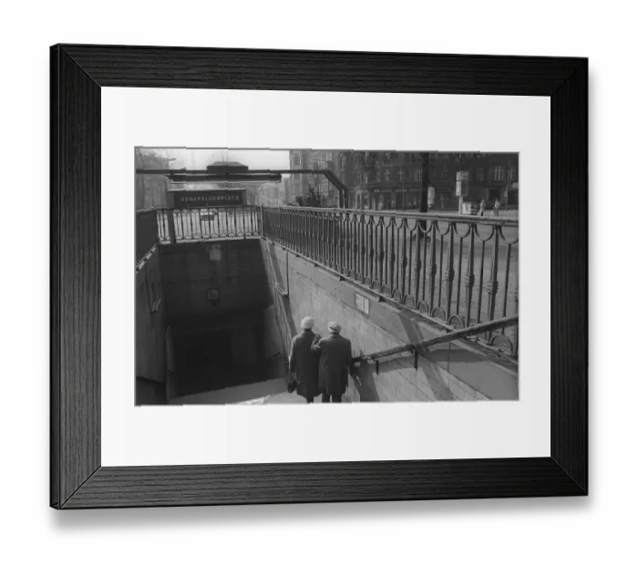 Framed Print : Germany, Berlin, 14. 03. 1991, Senefelderplatz underground station