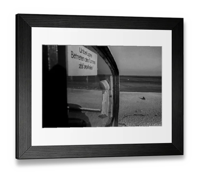 Framed Print : GDR, Binz, 04. 11. 1988, beach