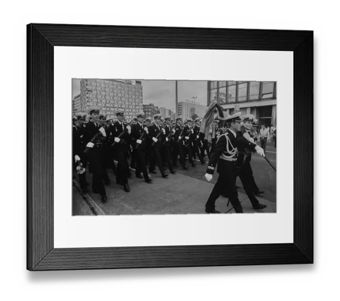 Framed Print : GDR, Berlin, 07. 10. 1988, NVA military parade for the 39th Republic Day