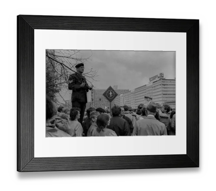 Framed Print : GDR, Berlin, 07. 10. 1988, NVA military parade for the 39th Republic Day