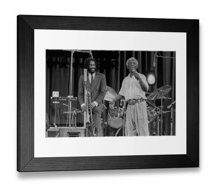 Framed Print : GDR, Berlin, 15. 07. 1989, Art Blakey (r.) Framed Print : GDR, Berlin, 15. 07. 1989, Art Blakey (r.)