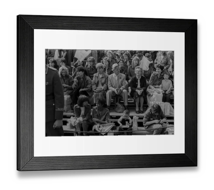 Framed Print : GDR, Berlin, 01.05.1988, May Day demonstration in Karl-Marx-Allee