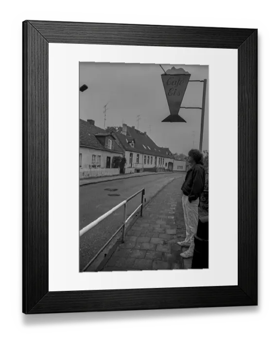 Framed Print : GDR, Feldberg, 15.09.1989, street scene in Feldberg