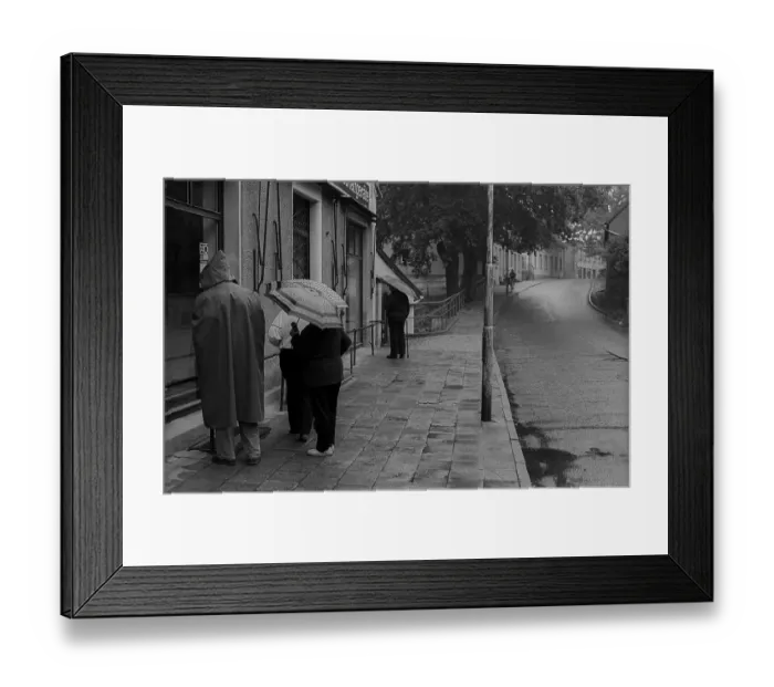 Framed Print : GDR, Feldberg, 15.09.1989, street scene in Feldberg