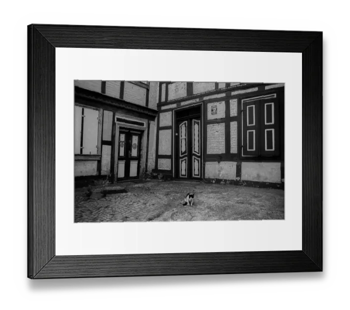Framed Print : GDR, Halberstadt, 27.05.1988, half-timbered houses Framed Print : GDR, Halberstadt, 27.05.1988, half-timbered houses