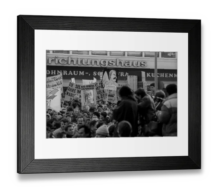Framed Print : GDR, Berlin, 19.11.1989, demonstration on 19 November 89: rally on Alexanderplatz Framed Print : GDR, Berlin, 19.11.1989, demonstration on 19 November 89: rally on Alexanderplatz