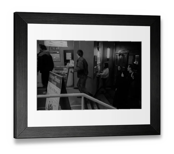 Framed Print : West Berlin, 21.1.1990, Schlueter cinema in Schlueterstrasse