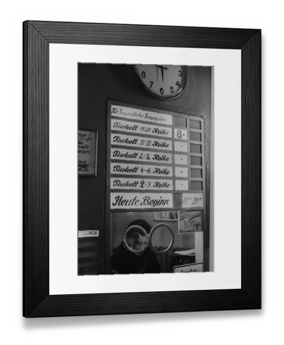 Framed Print : West Berlin, 21.1.1990, Schlueter cinema in Schlueterstrasse Framed Print : West Berlin, 21.1.1990, Schlueter cinema in Schlueterstrasse