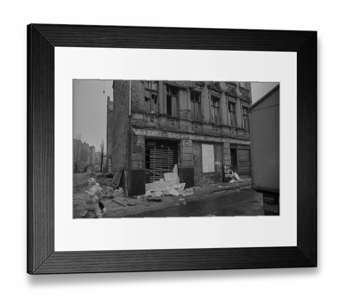 Framed Print : GDR, Berlin, 8.1.1990, What the war spared does not survive under socialism