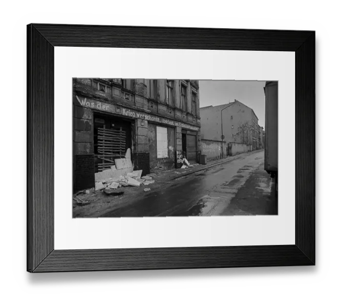 Framed Print : GDR, Berlin, 8.1.1990, What the war spared does not survive under socialism