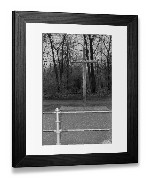 Framed Print : West Berlin, 11.1.1990, Cross for a victim of the Wall: Heinz Sokolowski Framed Print : West Berlin, 11.1.1990, Cross for a victim of the Wall: Heinz Sokolowski