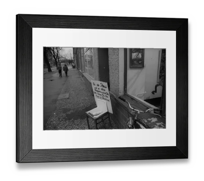 Framed Print : GDR, Berlin, 28.01.1990, art installation by Reinhard Zabka: To all Stasi and especially everyday informers Framed Print : GDR, Berlin, 28.01.1990, art installation by Reinhard Zabka: To all Stasi and especially everyday informers