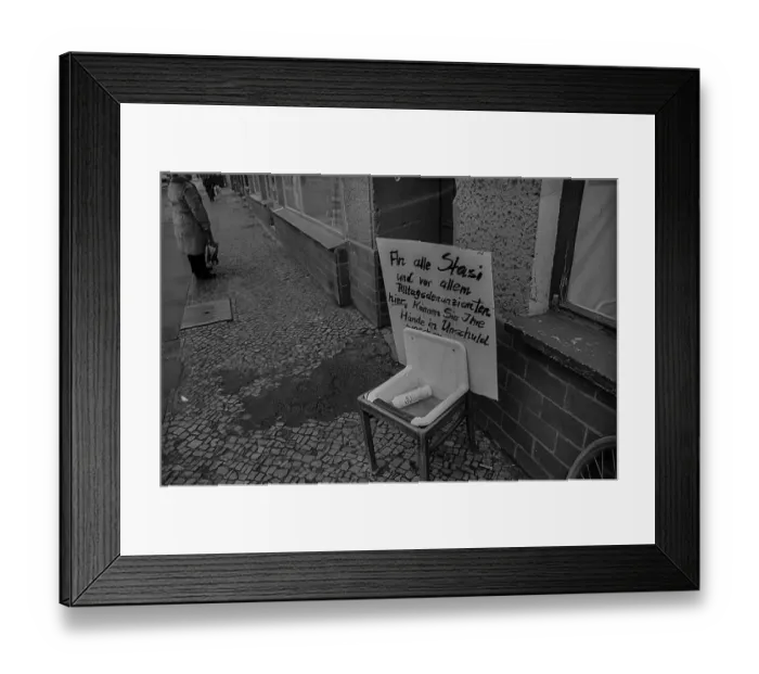 Framed Print : GDR, Berlin, 28.01.1990, art installation by Reinhard Zabka: To all Stasi and especially everyday informers Framed Print : GDR, Berlin, 28.01.1990, art installation by Reinhard Zabka: To all Stasi and especially everyday informers