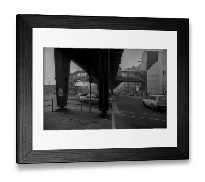 Framed Print : West Berlin, 20.11.1989, Prinzenstrasse underground station Framed Print : West Berlin, 20.11.1989, Prinzenstrasse underground station