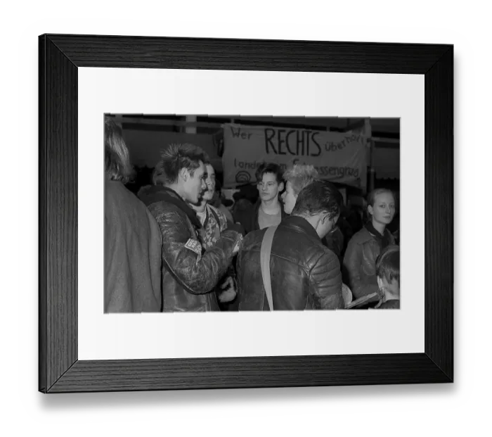Framed Print : GDR, Berlin, 07.03.1990, demonstration against the right Framed Print : GDR, Berlin, 07.03.1990, demonstration against the right
