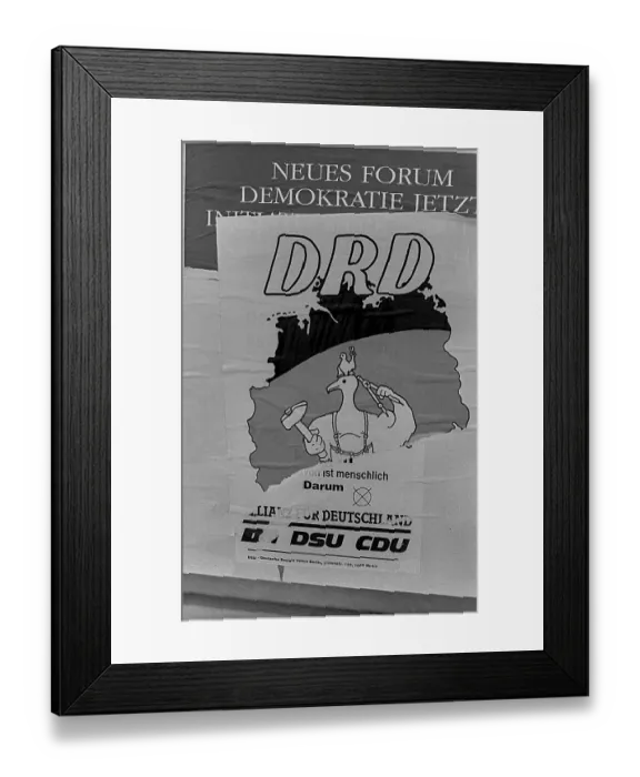 Framed Print : GDR, Berlin, 16.03.1990, Election Poster