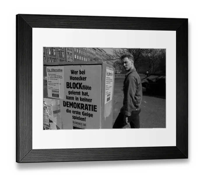 Framed Print : GDR, Berlin, 16.03.1990, election poster Framed Print : GDR, Berlin, 16.03.1990, election poster