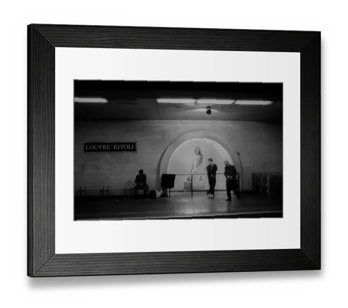 Framed Print : France, Paris, 22.03.1990, Metro station Louvre