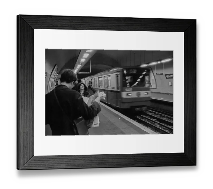 Framed Print : France, Paris, 24.03.1990, Gambetta metro station