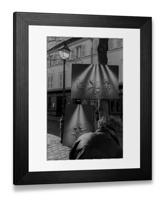 Framed Print : France, Paris, 25.03.1990, the artists from Montmartre
