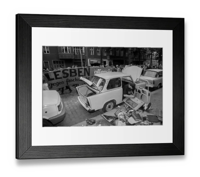 Framed Print : Germany, Berlin, 07.06.1991, Lesbian and gay demo