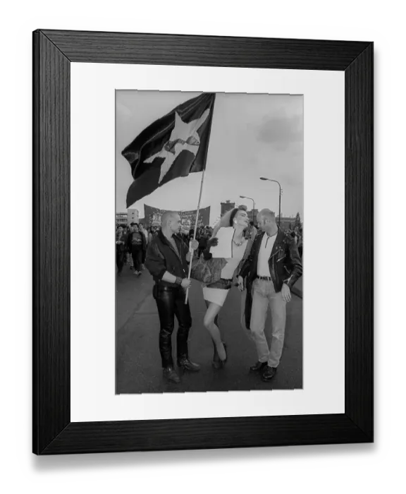 Framed Print : Germany, Berlin, 07.06.1991, Lesbian and gay demonstration