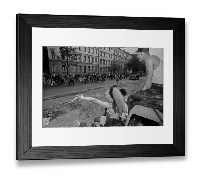 Framed Print : Germany, Berlin, 07.06.1991, Lesbian and gay demonstration
