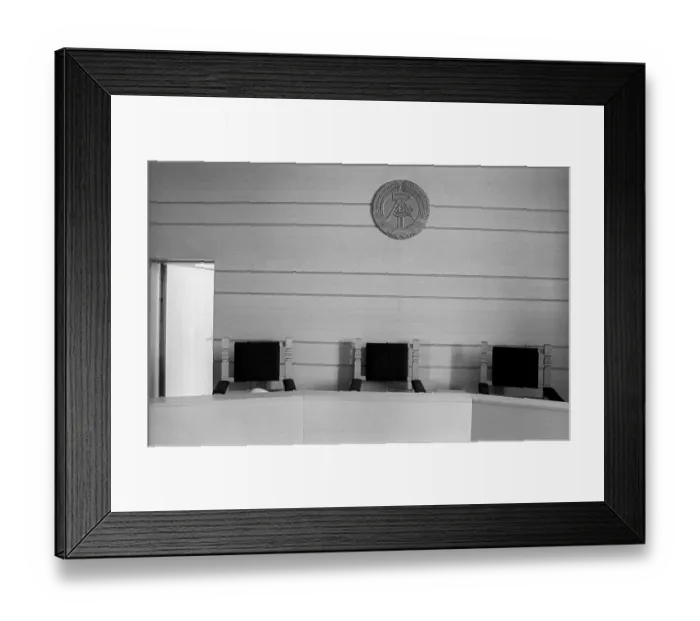 Framed Print : Germany, Berlin, 23 June 1991, Lichtenberg District Court (right next to the Stasi headquarters in Normannenstrasse)