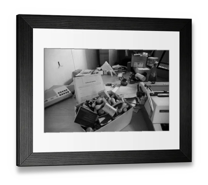 Framed Print : Germany, Berlin, 23 June 1991, Lichtenberg District Court (right next to the Stasi headquarters in Normannenstrasse)