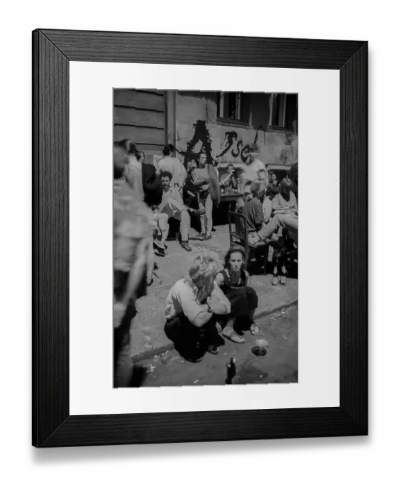 Framed Print : Germany, Berlin, 2 July 1991, in front of the cellar pub Assel Framed Print : Germany, Berlin, 2 July 1991, in front of the cellar pub Assel