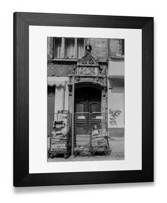 Framed Print : Germany, Berlin, 26 June 1991, house entrance