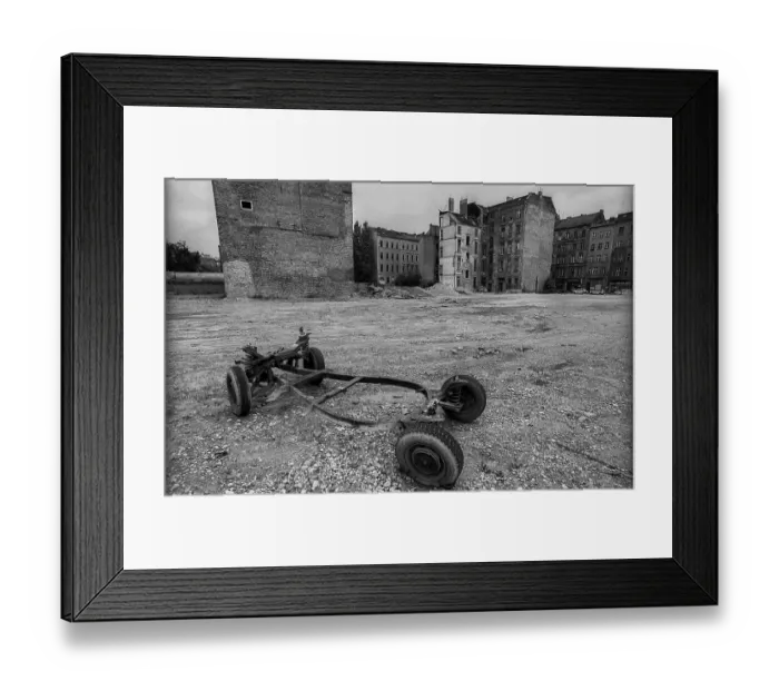 Framed Print : Germany, Berlin, 16.07.1991, fallow land behind Steinstrasse