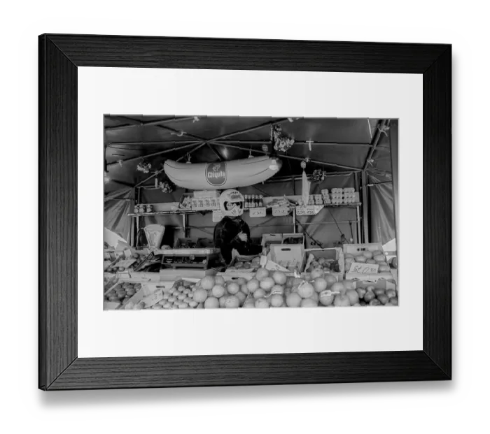 Framed Print : Germany, Werder, 29.03.1991, Fruit stand in Werder