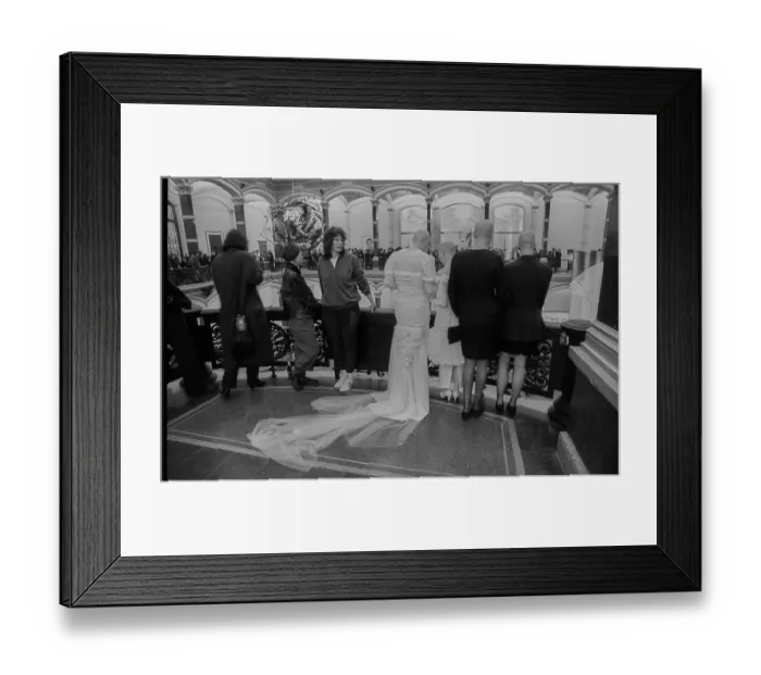 Framed Print : Germany, Berlin, 19.04.1991, student performance in protest against the closure of the art academy in Berlin-Weissensee