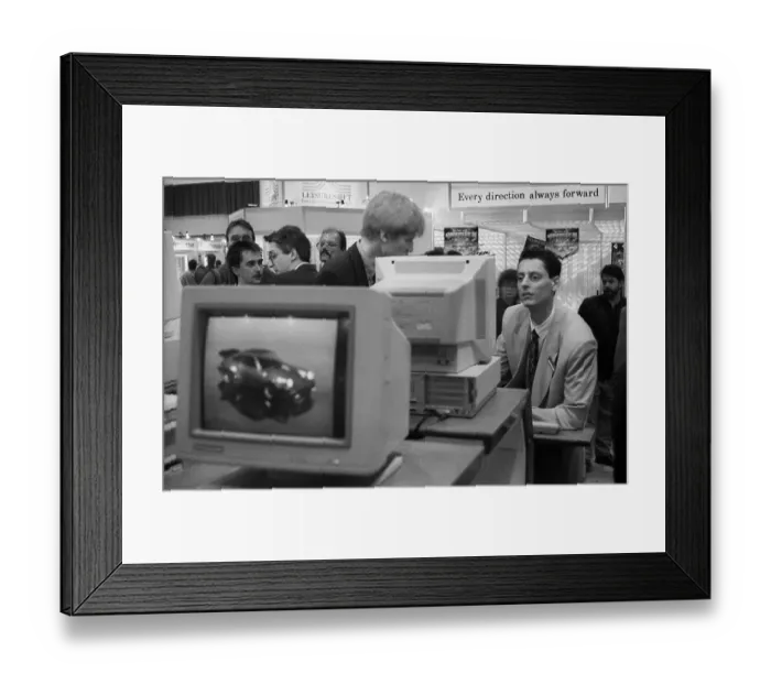 Framed Print : Germany, Berlin, 26.04.1991, Computer Messe Framed Print : Germany, Berlin, 26.04.1991, Computer Messe