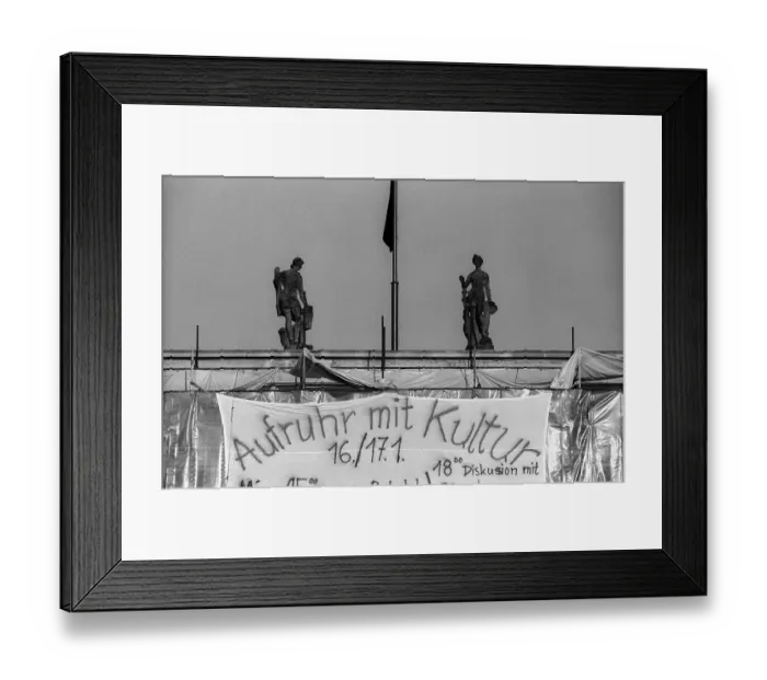 Framed Print : Germany, Berlin, 17.01.1991, Strike at the Humboldt University