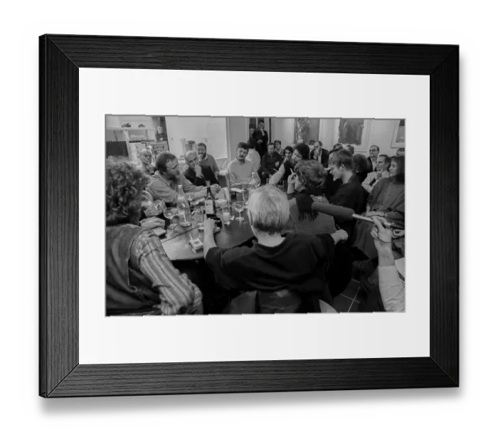 Framed Print : Germany, Berlin, 15.02.1991, round table discussion Experience with censorship