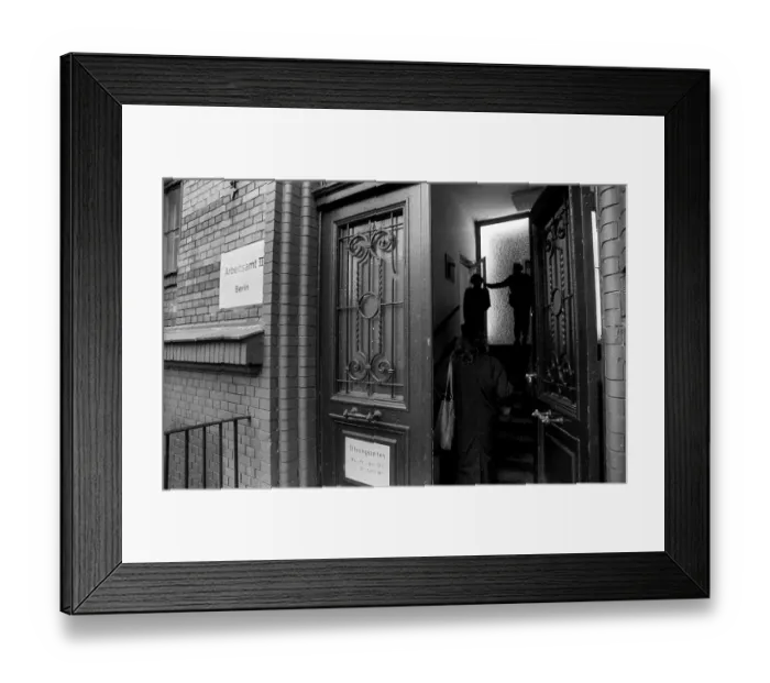 Framed Print : Germany, Berlin, 21.12.1990, Prenzlauer Berg job centre