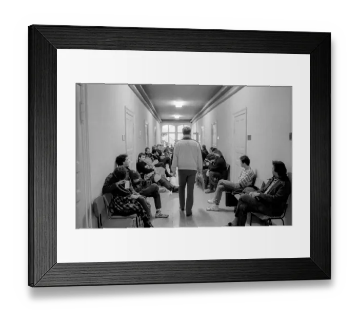 Framed Print : Germany, Berlin, 21.12.1990, Prenzlauer Berg job centre