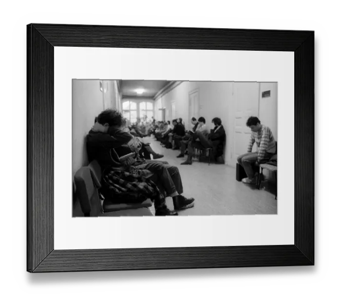 Framed Print : Germany, Berlin, 21.12.1990, Prenzlauer Berg job centre