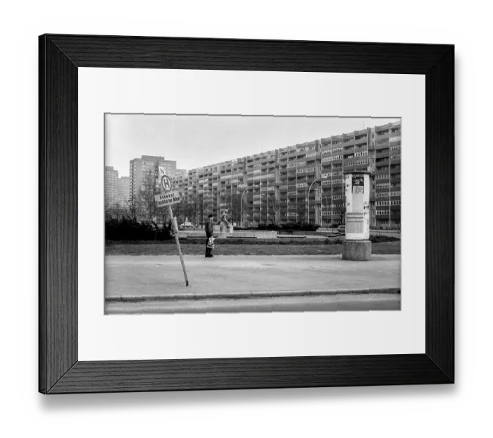 Framed Print : Germany, Berlin, 28.02.1991, Tram stop at Moellendorffstrasse Framed Print : Germany, Berlin, 28.02.1991, Tram stop at Moellendorffstrasse
